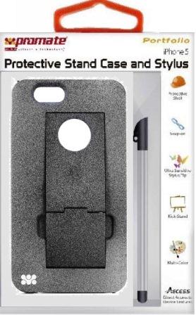 Promate Grey Portfolio iPhone 5 Protective Stand Case