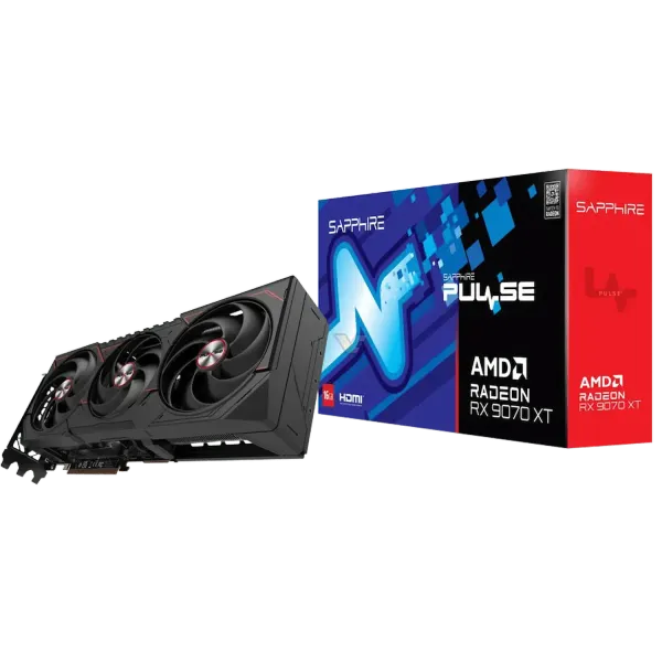 SAPPHIRE PULSE AMD RADEON™ RX 9070 XT Gaming Graphics Card with 16GB GDDR6
