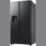 Samsung 617L Gentle Black Matt Frost Free Side by Side Refrigerator with AI, Ice, and Water Dispenser