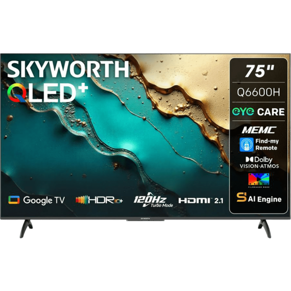 Skyworth 75-Inch Q6600H 4K UHD QLED Google TV