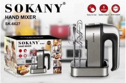 Sokany Hand Mixer 800W Silver Black