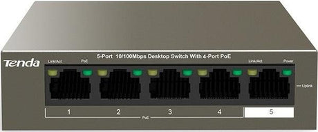 Tenda 5-Port 10 To 100Mbps Desktop Switch with 4-Port PoE