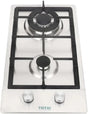 Totai 03/TS2BNR-SS Stainless Steel Automatic Gas Stove - 2 Burners, LPG Fuel, Sleek Grey Finish