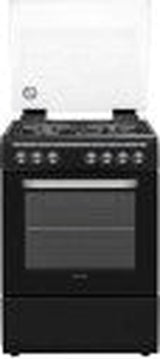 VESTFROST VFR60GE.MB 60cm Steel Automatic Gas Stove with 4 Burners and Electric Oven - Silver/Black