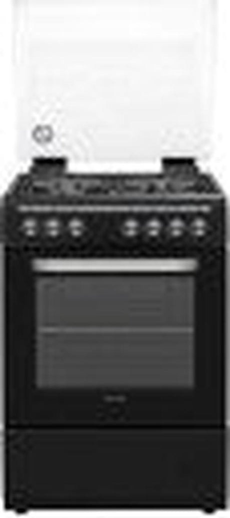 VESTFROST VFR60GE.MB 60cm Steel Automatic Gas Stove with 4 Burners and Electric Oven - Silver/Black