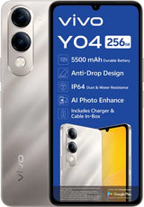 Vivo Y04 4G Dual SIM Smartphone - 256GB Storage, 4GB RAM, Stunning Gold Finish