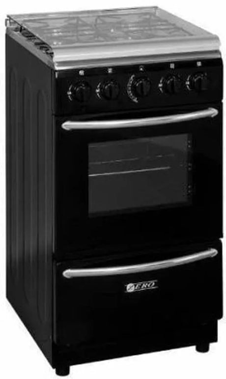 Zero Appliances 4-Burner Automatic Gas Stove with Oven - Stainless Steel, LPG Compatible with FFD Safety