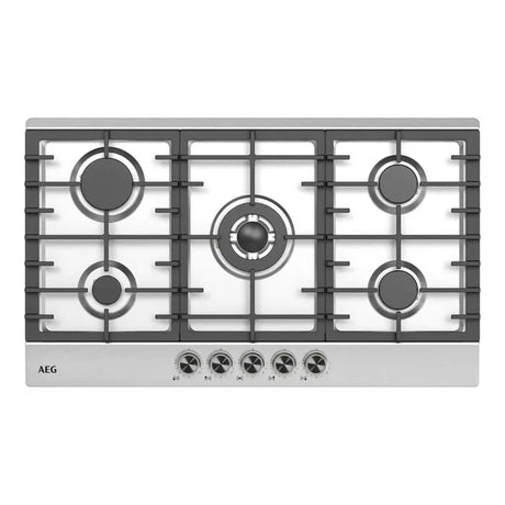 AEG 90cm Stainless Steel Gas Hob - AEGZA90BIH2