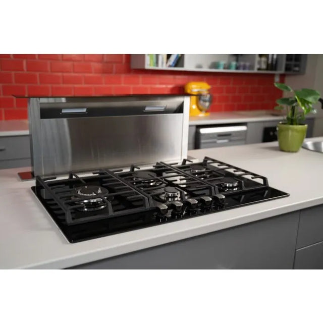Falco 90cm Black Glass Gas Hob - FAL-BGH-90