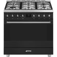 Smeg 90cm Matte Black Cooker with Gas Hob - C9MAMBSSA2