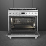 Smeg 90cm Stainless Steel Cooker With Gas Hob - C9MAXSSA2