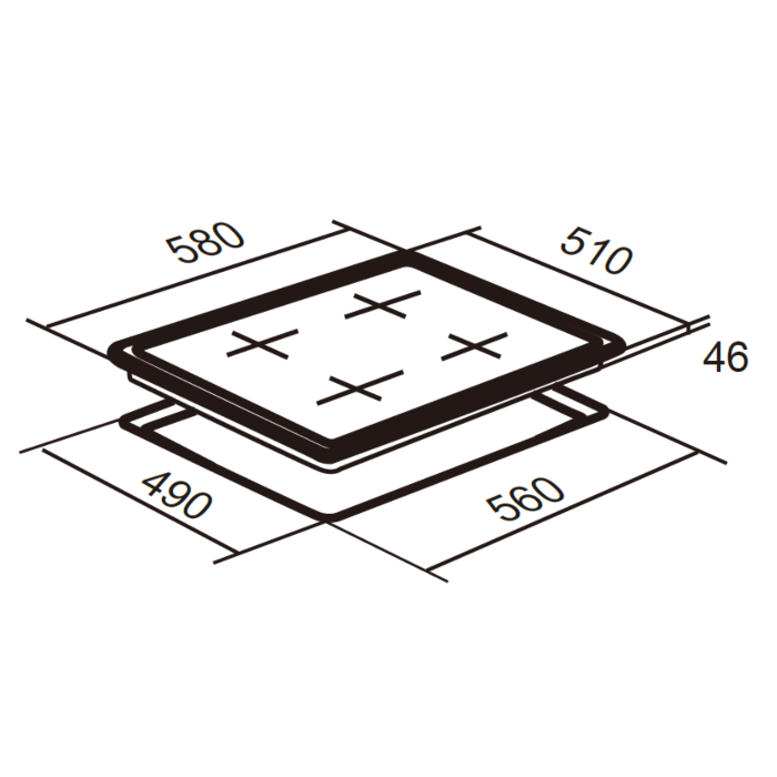 Falco 60cm Ceramic Hob - FAL-SSCH-60