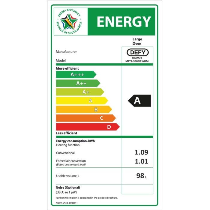 Defy 90cm Gas/Elec Thermofan Stove - DGS904