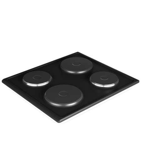 Defy 60cm Black Solid Electric Hob - DHD332