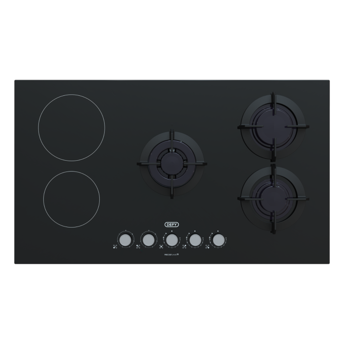 Defy Black Glass Dual Fuel Hob - DHG902