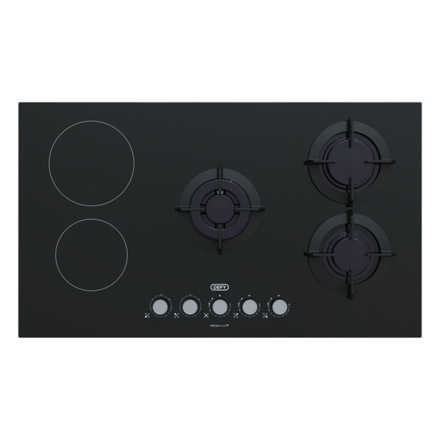 Defy Black Glass Dual Fuel Hob - DHG902
