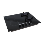 Defy 65cm Black Glass Dual Fuel Hob - DHG606