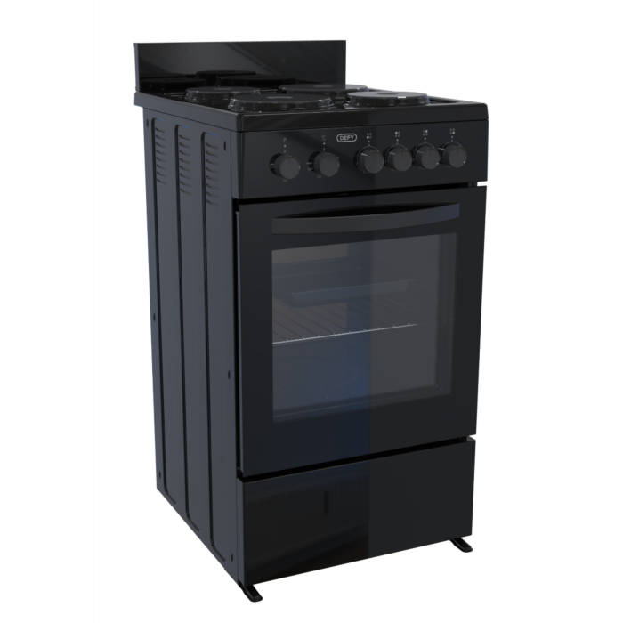 Defy 50cm Black 4 Plate Compact Stove Black FC - DSS554
