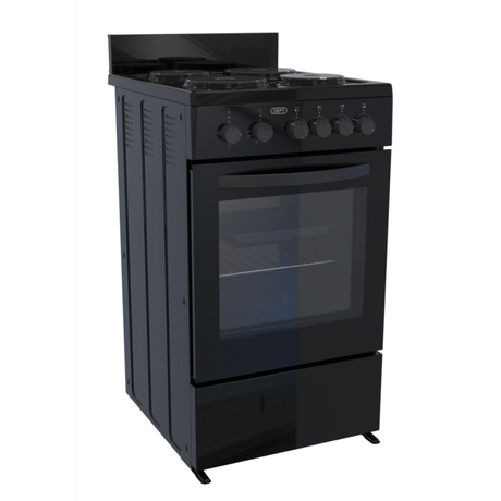 Defy 50cm Black 4 Plate Compact Stove Black FC - DSS554