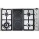 ELBA 90cm Stainless Steel Hob Gas 4 Burner 2 Ceran - 02/EN95-425XD