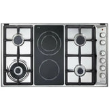 ELBA 90cm Stainless Steel Hob Gas 4 Burner 2 Ceran - 02/EN95-425XD