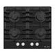 Elba 60cm Black 4 Burner Gas On Glass Hob - T65-450G