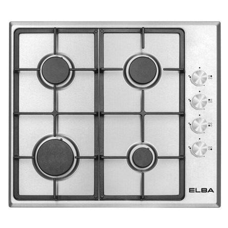Elba 60cm Stainless Steel 4 Burner Gas Hob - T65-450X