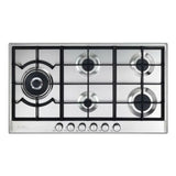Elba 90cm Silver Gas Hob - 02/ELIO95-565