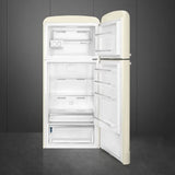 Smeg Retro Cream Free Standing Combi Fridge - FAB50RCR5