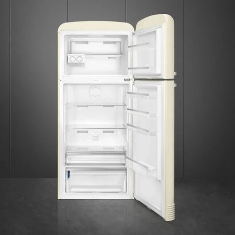 Smeg Retro Cream Free Standing Combi Fridge - FAB50RCR5