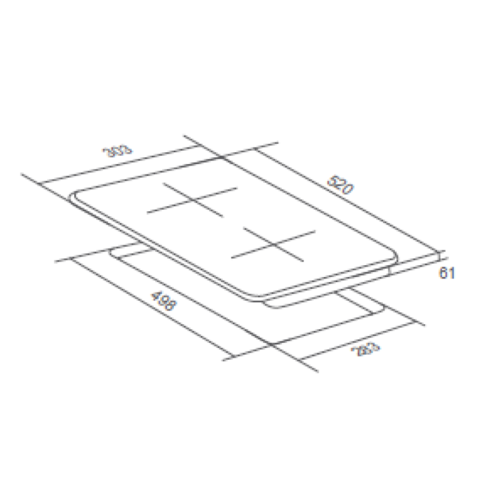 Falco 30cm Black Gas Hob - FAL-BGH-30