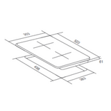 Falco 30cm Black Gas Hob - FAL-BGH-30