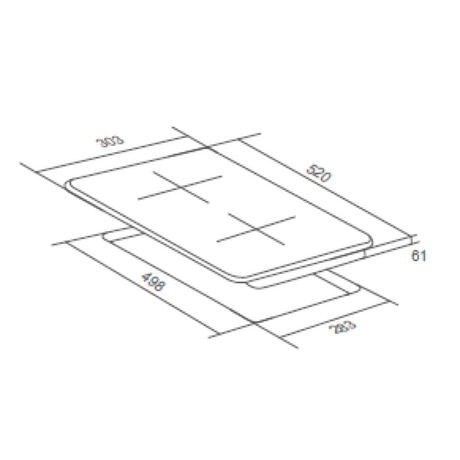 Falco 30cm Black Gas Hob - FAL-BGH-30