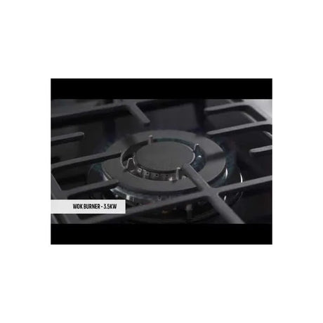 Falco 90cm Black Glass Gas Hob - FAL-BGH-90