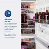 KIC 276L Dark Grey Combi Refrigerator - KBF631/2GR