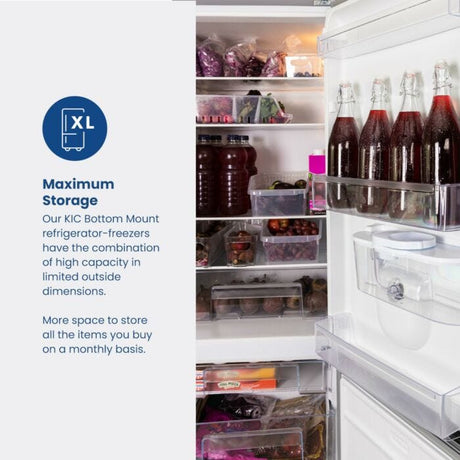 KIC 276L Dark Grey Combi Refrigerator - KBF631/2GR