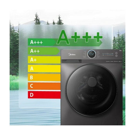 Midea 8kg Grey Inverter Front Loader Washing Machine - MF200W80WB-T
