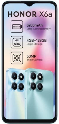 Honor X6A (Black, 128 GB) (4 GB RAM)