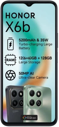 Honor X6b 4G DS (Green, 128 GB) (6 GB RAM)