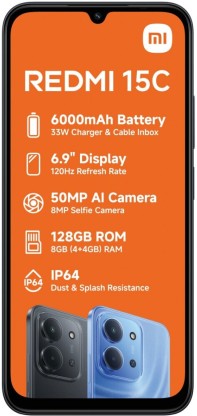 Xiaomi Redmi 15C (Blue, 128 GB) (4 GB RAM)