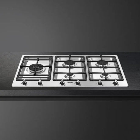 Smeg 90cm Stainless Steel Gas Hob - PS906SA2