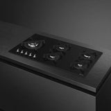 Smeg 90cm Black Gas Hob - PV395LNSA2
