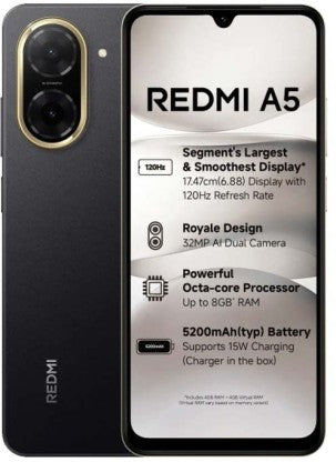 Xiaomi A5 4G Dual Sim 128GB (Black, 128 GB) (4 GB RAM)