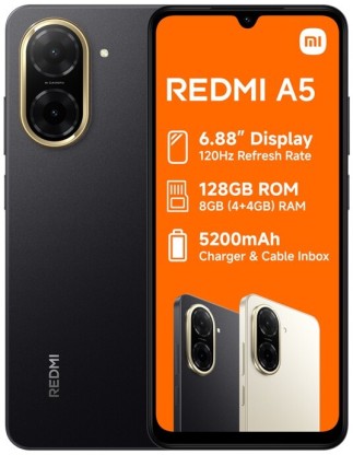 Xiaomi Redmi A5 (Midnight Black, 128 GB) (4 GB RAM)