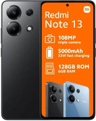 Xiaomi Redmi Note 13 (Midnight Black, 128 GB) (6 GB RAM)