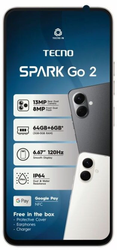 Tecno Spark Go 2 (Titanium Grey, 64 GB) (3 GB RAM)