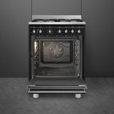 Smeg 60cmx60cm Black Cooker With Gas Hob - SSA60MBL2