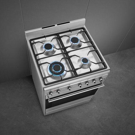 Smeg 60cmx60cm Stainless Steel Cooker With Gas Hob - SSA60MX2