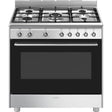 Smeg 90cm Stainless Steel Cooker With Gas Hob - SSA91GGX2