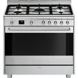 Smeg 90cm Stainless Steel Cooker With Gas Hob - SSA91MAX2